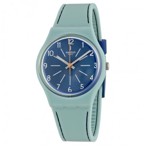Swatch Blue Stitches Blue Dial Ladies Casual Watch GM184 watches