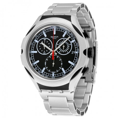 Swatch Energy Chronograph Black Dial Aluminium Men's Watch YYS4000AG watches