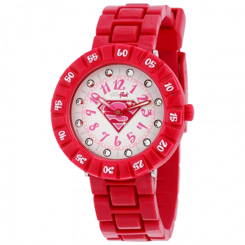Swatch Flik Flak Supergirl White Dial Pink Girls Watch ZFFLP003 watches