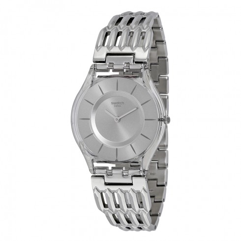 Swatch Furious Grey Dial Stainless Steel Quartz Ladies Watch SFK396G watches