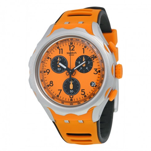 Swatch Irony Caccia Orange Dial Orange Silicone Men's Watch YYS4010 watches