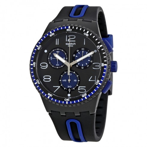 Swatch Kaicco Black Dial Men's Chronograph Watch SUSB406 watches