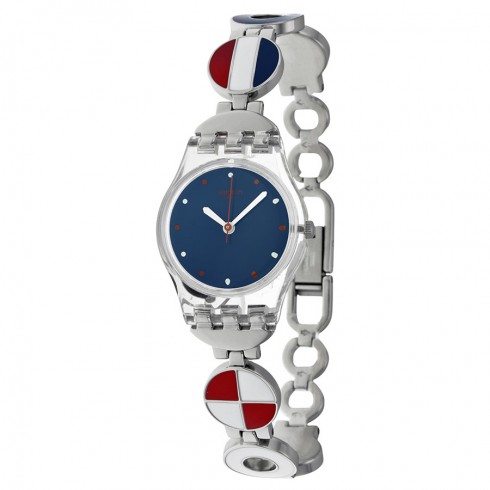 Swatch Marinette Blue Dial Stainless Steel Case Ladies Quartz Ladies Watch LK344G watches