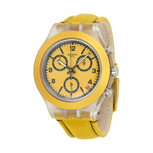 Swatch Mustardy Chronograph Plastic Men's Watch SVCK4069 watches