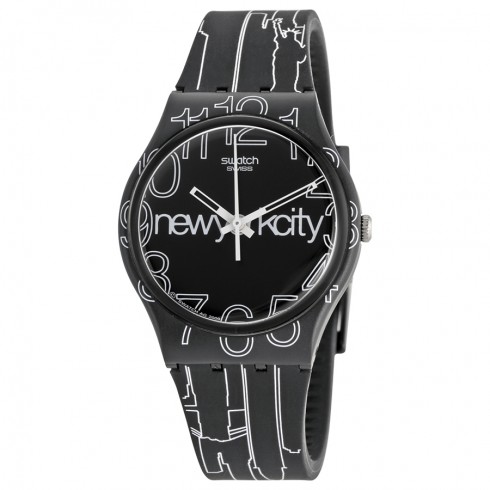 Swatch Originals Lines in the Sky Black Dial Unisex Watch GZ209 watches