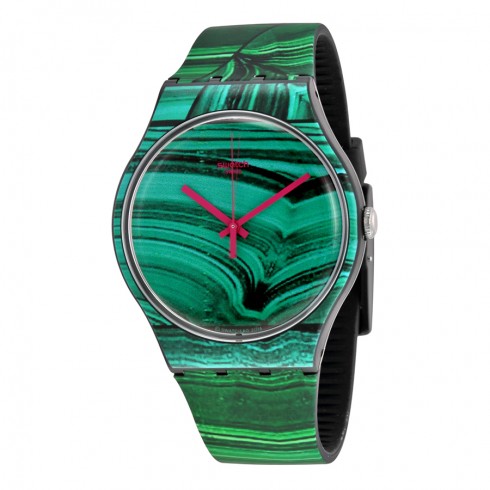Swatch Originals Marmora Verde Green Dial Green Silicone Unisex Watch SUOB122 watches
