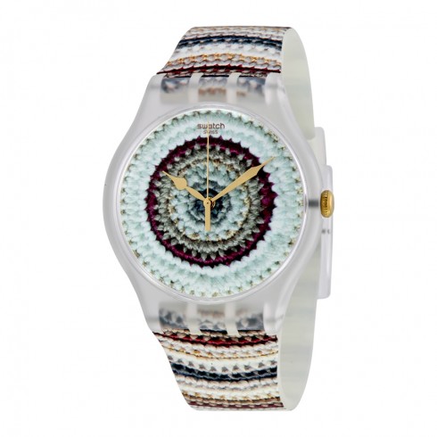 Swatch Originals Tricotime Multicolor Unisex Watch SUOK114 watches