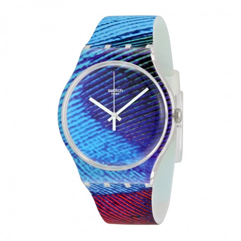 Swatch Peacobello Multicolored Silicone Men's Watch SUOK113 watches