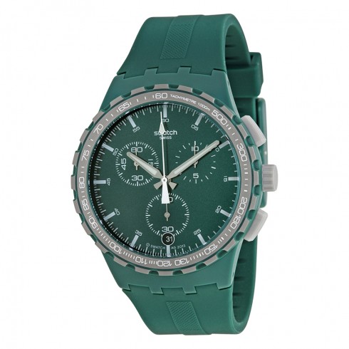 Swatch Racing Roar Chronograph Green Dial Green Silicone Unisex Watch SUSG403 watches