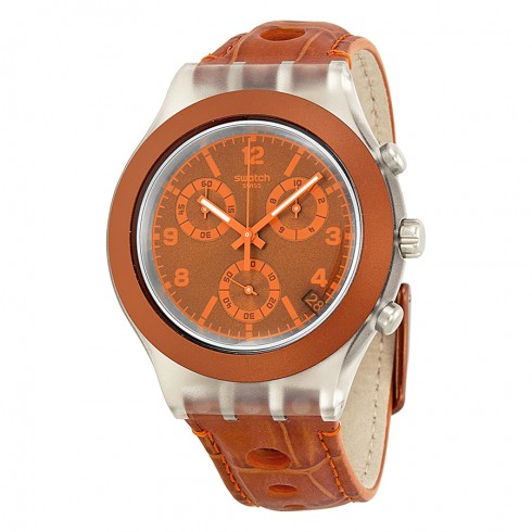 Swatch Rouille Chronograph Orange Plastic Men's Watch SVCK4073 watches