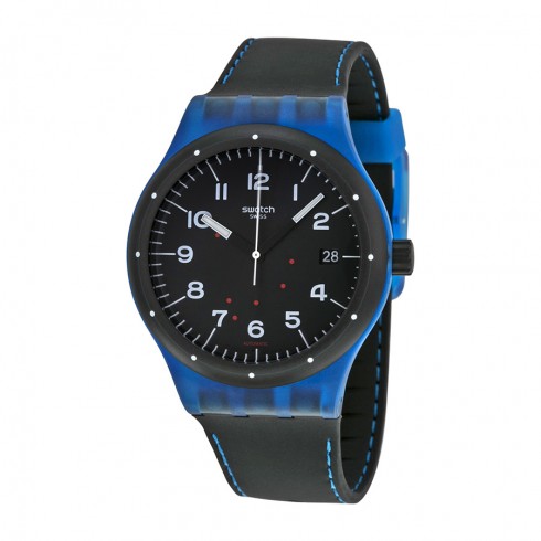 Swatch Sistem Class Automatic Black Dial Black Silicone Men's Watch SUTS402 watches