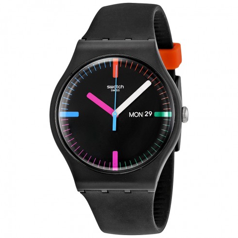 Swatch The Indexter Black Dial Unisex Watch SUOB719 watches