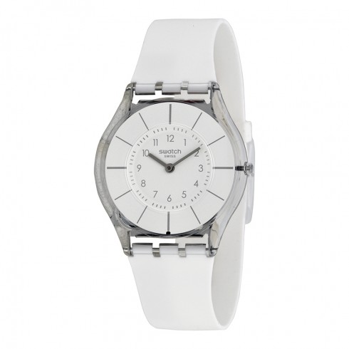 Swatch White Classiness White Silicone Ladies Watch SFK360 watches