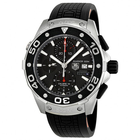 Tag Heuer Aquaracer 500 Chronograph Automatic Black Dial Men's Watch CAJ2112.FT6036 watches