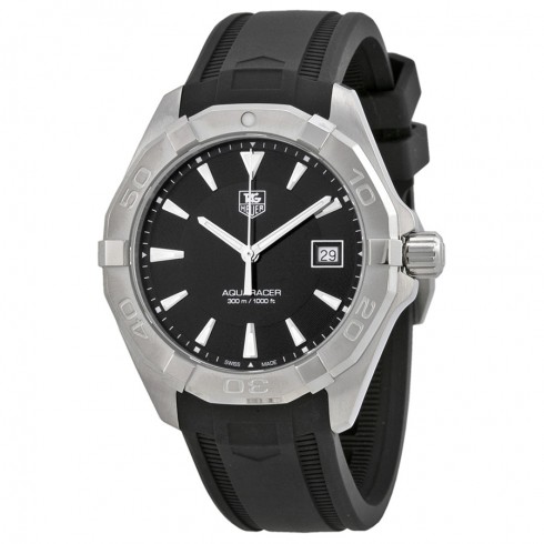 Tag Heuer Aquaracer Black Dial Black Rubber Men's Watch WAY1110.FT8021 watches