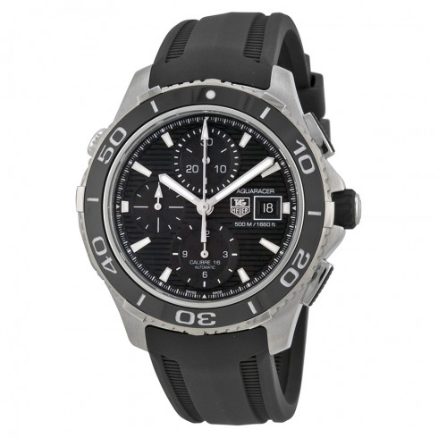 Replica Tag Heuer Aquaracer Black Dial Chronograph Black Rubber Men's Watch CAK2110FT8019 Watch
