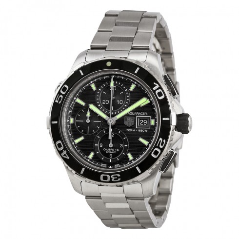 Tag Heuer Aquaracer Black Dial Chronograph Stainless Steel Men's Watch CAK2111BA0833 watches