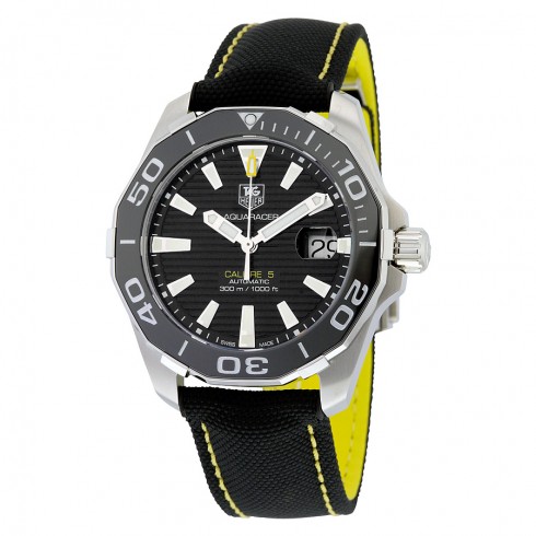 Tag Heuer Aquaracer Black Dial Textile Strap Automatic Men's Watch WAY211A.FC6362 watches