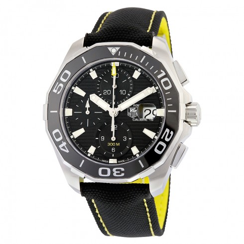 Tag Heuer Aquaracer Black Dial BlackTextile Men's Watch CAY211A.FC6361 watches