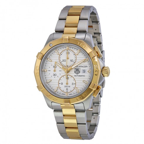 Tag Heuer Aquaracer Chronograph Silver Dial Two-tone Men's Watch CAP2120BB0834 watches