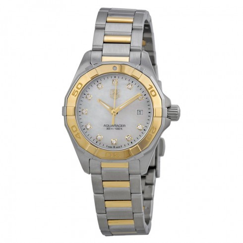 Tag Heuer Aquaracer Mother of Pearl Diamond Dial Ladies Watch WAY1451.BD0922 watches