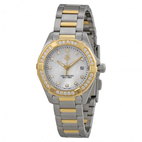 Tag Heuer Aquaracer Mother of Pearl Diamond Dial Ladies Watch WAY1453.BD0922 watches