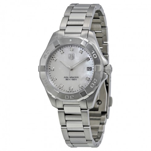 Replica Tag Heuer Aquaracer White Mother of Pearl Dial Steel Ladies Watch WAY1313.BA0915 Watch