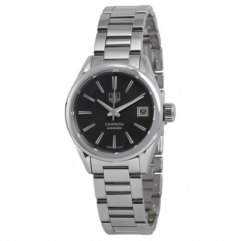 Tag Heuer Carrera Automatic Black Dial Stainless Steel Ladies Watch WAR2410BA0770 watches