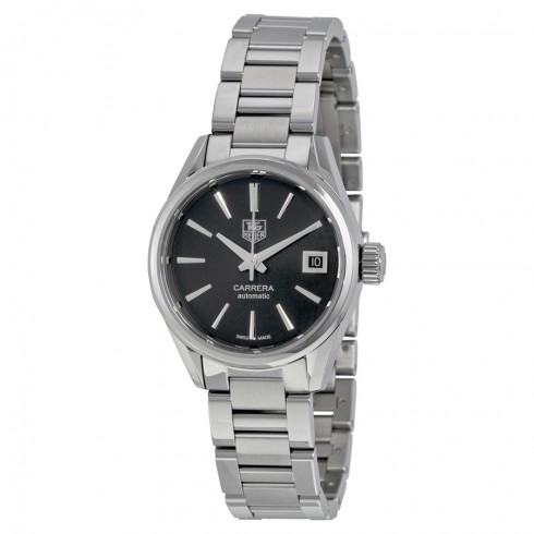 Tag Heuer Carrera Automatic Black Dial Stainless Steel Ladies Watch WAR2410.BA0776 watches