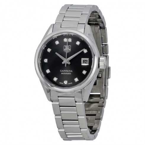 Tag Heuer Carrera Automatic Black Dial Stainless Steel Ladies Watch WAR2413BA0770 watches