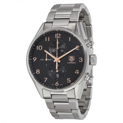 Tag Heuer Carrera Automatic Chronograph Black Dial Stainless Steel Men's Watch CAR2014.BA0799 watches