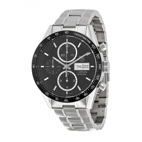 Tag Heuer Carrera Automatic Chronograph Black Dial Stainless Steel Men's Watch CV201AGBA0725 watches