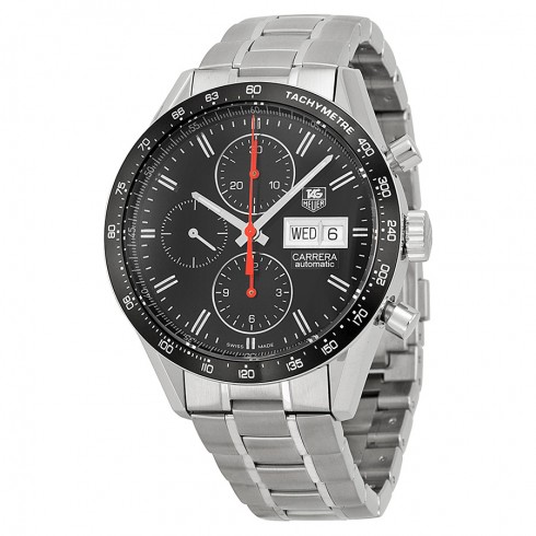 Tag Heuer Carrera Automatic Chronograph Black Dial Stainless Steel Men's Watch CV201AHBA0725 watches