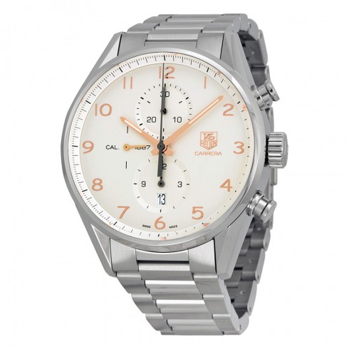 Tag Heuer Carrera Automatic Chronograph Silver Dial Stainless Steel Men's Watch CAR2012.BA0799 watches