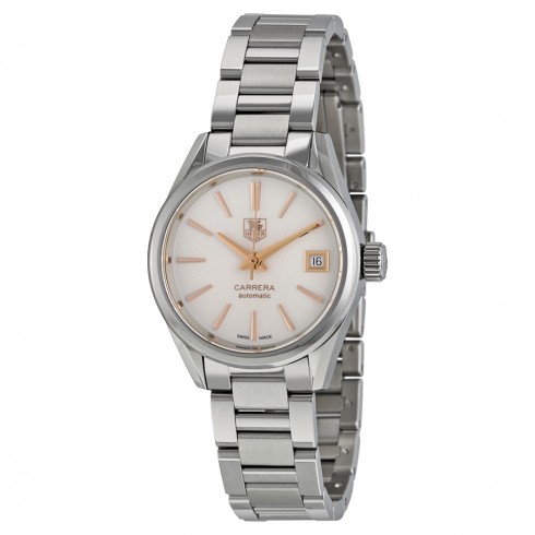 Tag Heuer Carrera Automatic Silver Dial Stainless Steel Ladies Watch WAR2412BA0776 watches