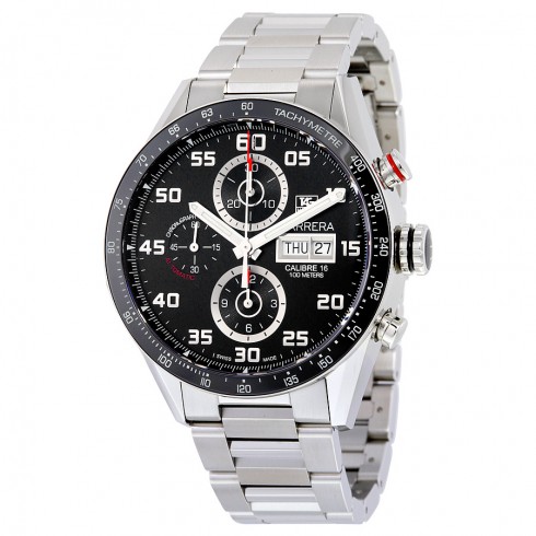 Tag Heuer Carrera Automatic Chronograph Black Dial Stainless Steel Men's Watch CV2A1R.BA0799 watches