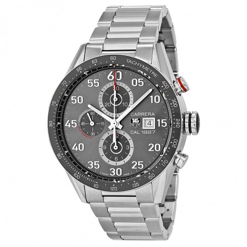Tag Heuer Carrera Calibre 1887 Automatic Chronograph Grey Dial Stainless Steel Men's Watch CAR2A11BA0799 watches