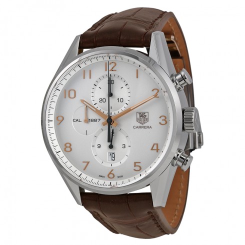 Tag Heuer Carrera Calibre 1887 Chronograph Automatic Silver Dial Men's Watch CAR2012.FC6236 watches
