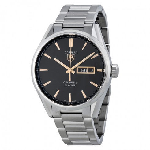 Tag Heuer Carrera Calibre 5 Black Dial Stainless Steel Men's Watch WAR201CBA0723 watches