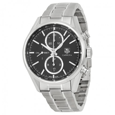 Tag Heuer Carrera Chronograph Automatic Black Dial Stainless Steel Men's Watch CAR2110.BA0724 watches