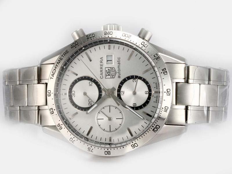 TAG Heuer Carrera CV2011.BA0786 Automatic White Dial Round Watch watches