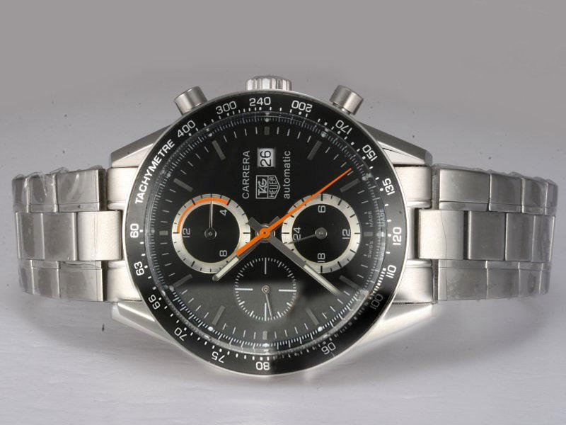 TAG Heuer Carrera CV2013.BA0786 Round Automatic Black Dial Watch watches