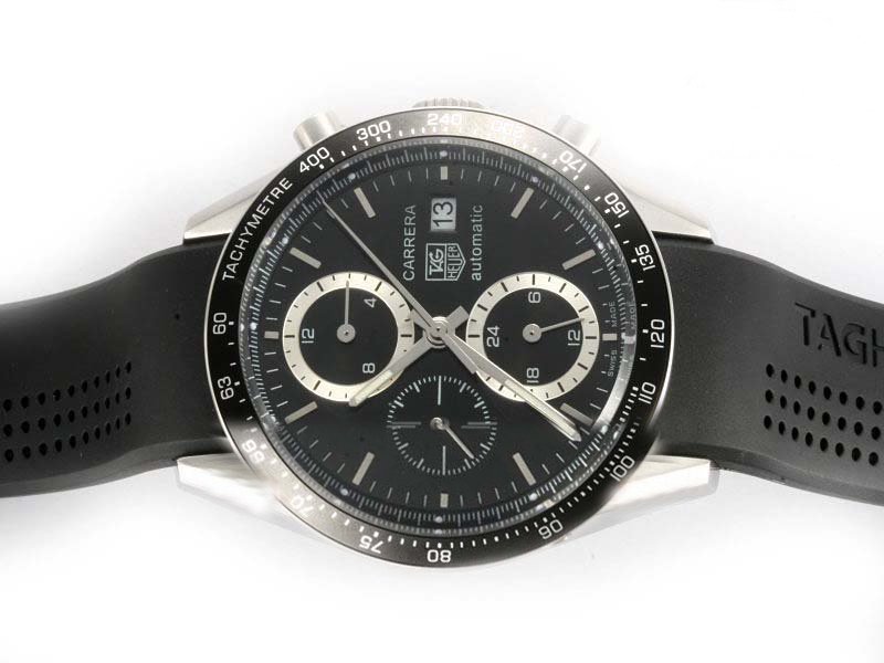 TAG Heuer Carrera CV2014.FT6007 Quartz Chronograph Black Dial Watch watches