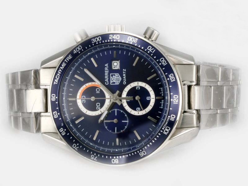 Replica TAG Heuer Carrera CV2015.BA0786 Stainless Steel Case Round Blue Dial Watch Watch