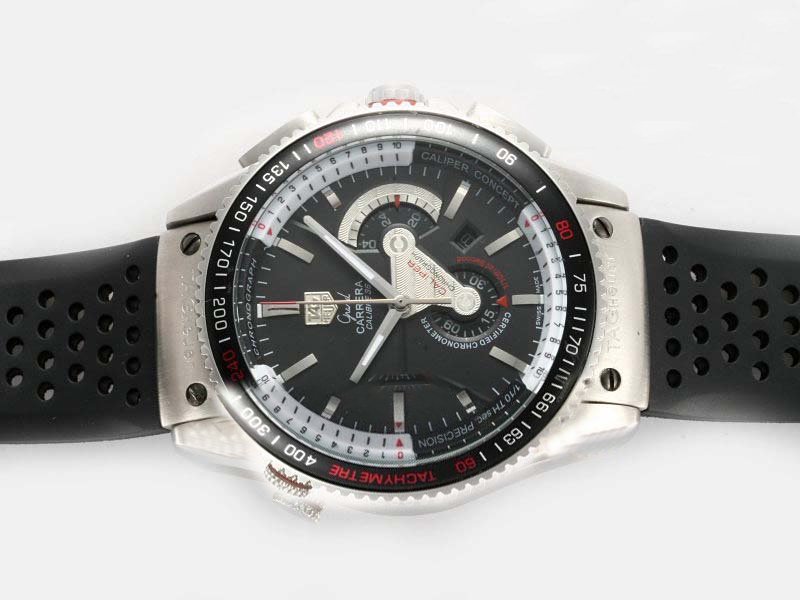 TAG Heuer Carrera Grand Carrera Calibre 36 RS2 Quartz Chronograph Black Dial Watch watches