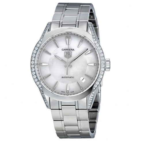 Tag Heuer Carrera Mother of Pearl Diamond Automatic Ladies Watch WV2212.BA0798 watches