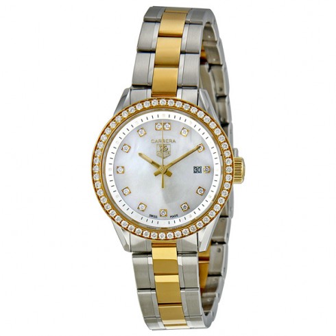 Tag Heuer Carrera Two Tone Diamond Ladies Watch WV1451B.D0797 watches