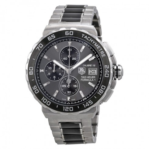 Tag Heuer Formula 1 Anthracite Dial Stainless Steel and Ceramic Chronograph Men's Watch CAU2010.BA0873 watches