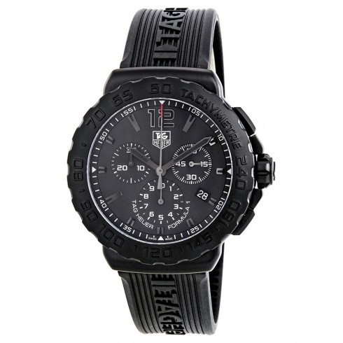 Tag Heuer Formula 1 Black Dial Black Rubber Men's Watch CAU1114.FT6024 watches