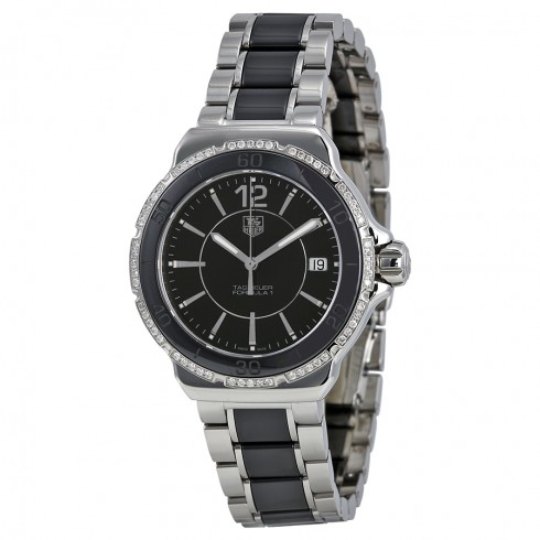 Tag Heuer Formula 1 Black Dial Stainless Steel Black Ceramic Ladies Watch WAH1212.BA0859 watches